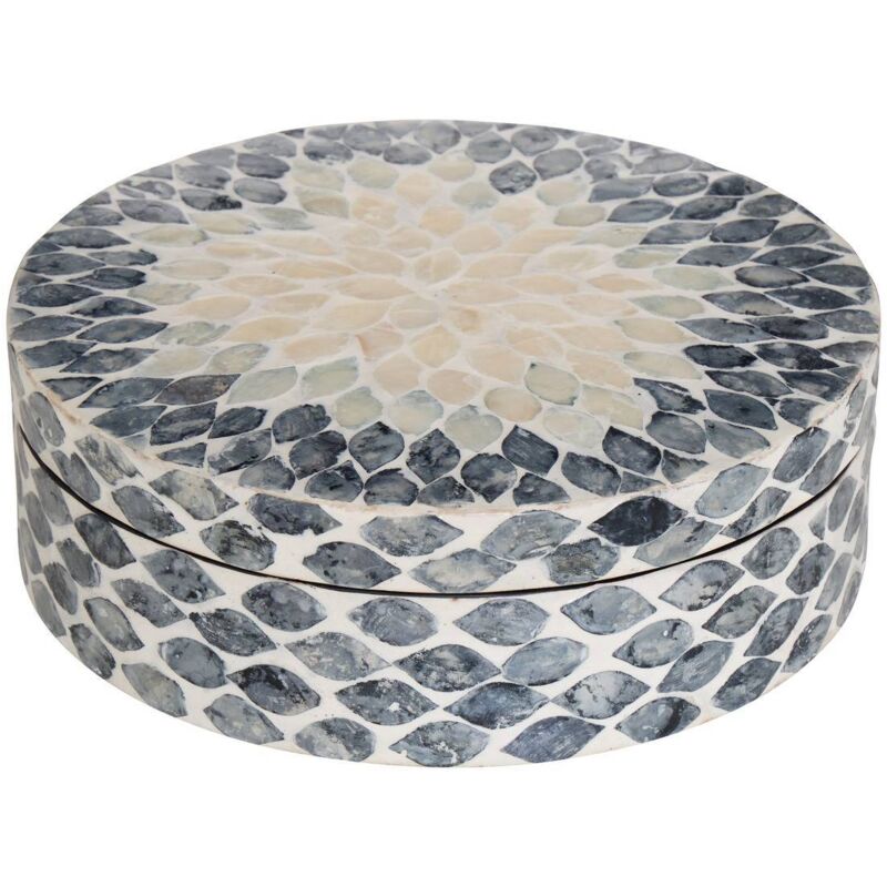 Caja decorativa Sheila D25,5cm gris nacarado - Atmosphera créateur d'intérieur