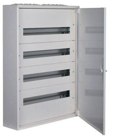 Caja distribución superficie "FW2"de 4 filas para 96 módulos 125A 400V IP30/IK07 791x571x150mm fabricada en acero color blanco H