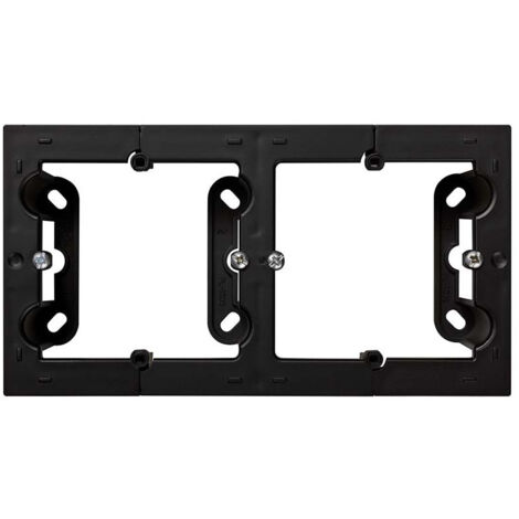 Caja doble de superficie simon s10 negro