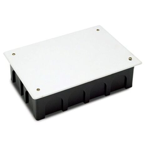 Caja Electricidad 200X130X60 Empotrar Famat Abs/Poliestireno  Negro Con Tornillos 3203