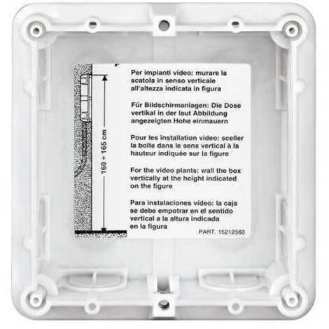 Caja empotrable bticino sfera new dimensiones compactas plástico