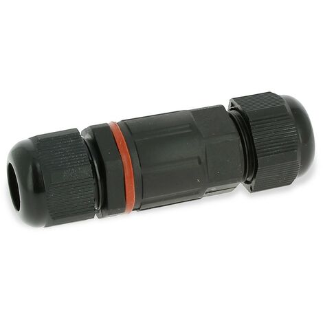 Conector a prueba de agua IP68 negro 3 hilos