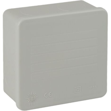 Caja estanca cuadrada de conexión sin conos IP55/IK07 80x80x35mm/90x90x40mm con tapa de cierre a presión SOLERA 604C