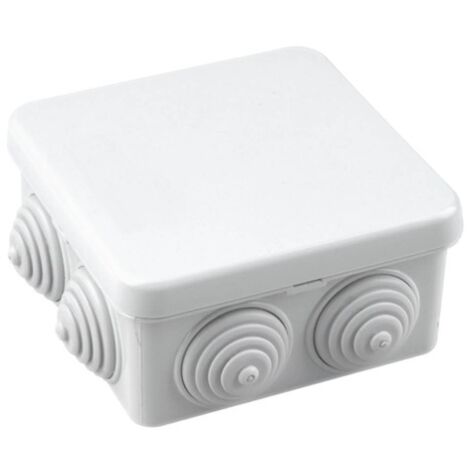 Caja estanca cuadrada IP55 80x80x40mm con tapa a presión fabricada en termoplástico color gris GSC 0301311