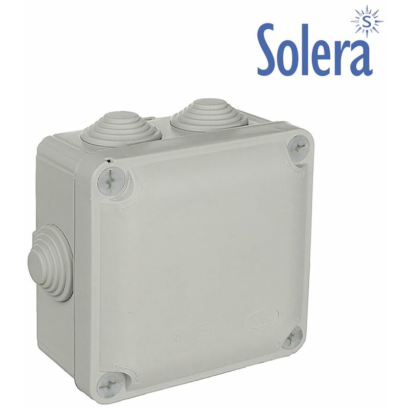 

Caja estanca de conexión YBOX Y715 IP55 IK08 tornillos 1/4' de vuelta 100x100x55 gris SOLERA Y715
