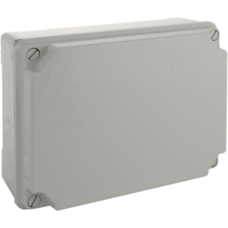 Caja estanca rectangular de conexión sin conos IP65/IK09 310x240x125mm/320x250x135mm con tapa de cierre con tornillos color gris