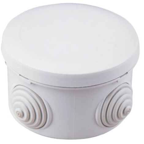 Caja estanca redonda IP55 Ø80x40mm con tapa a presión fabricada en termoplástico color gris GSC 000301312