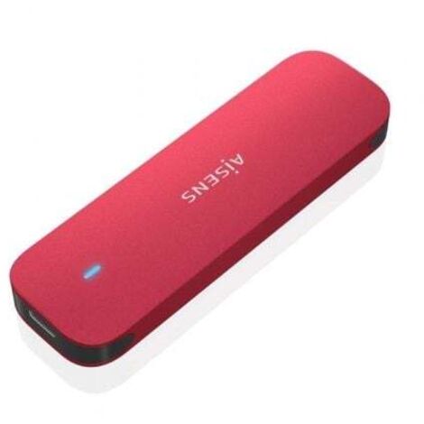 Caja Externa para Disco SSD M.2 NVMe Aisens ASM2-027RED/ USB 3.2/ Sin tornillos