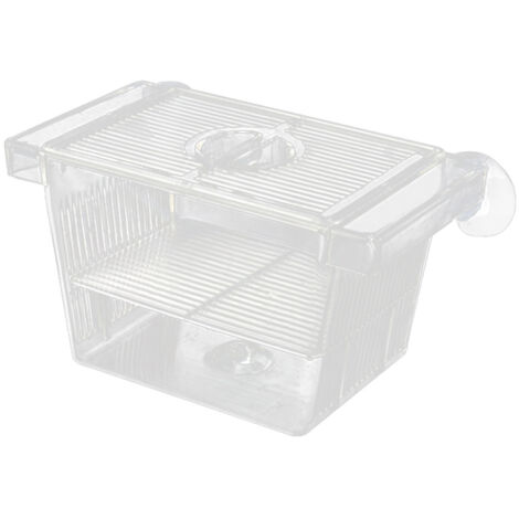 Caja flotante para cría y aislamiento de peces con tapa transparente – acrílico – disponible en 3 tamaños (incluye ventosas) – 1 unidad