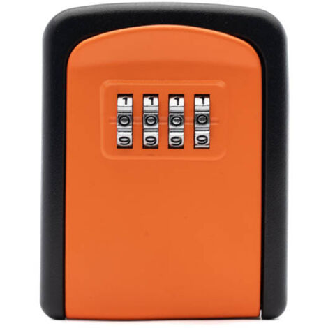Caja fuerte mural para llaves, con cerradura de contraseña, ideal para el hogar, la fábrica o la oficina (naranja).