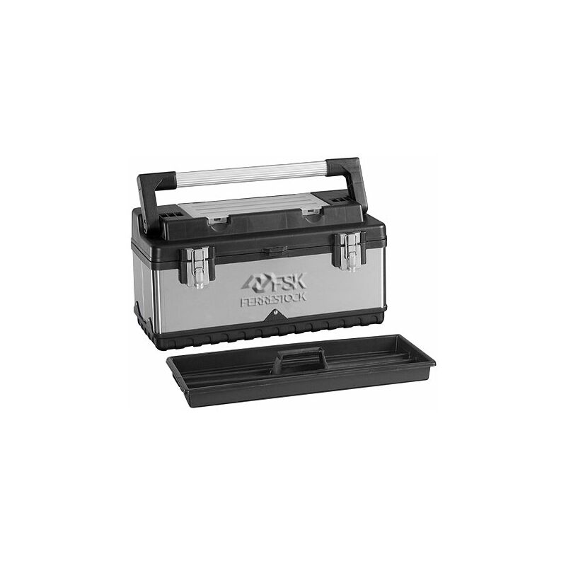 

Ferrestock - CAJA HERRAMIENTAS ACERO INOX.50X23X25CM