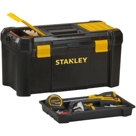STANLEY CAJA HERRAMIENTAS PLASTICO NEGRO 1 BANDEJA