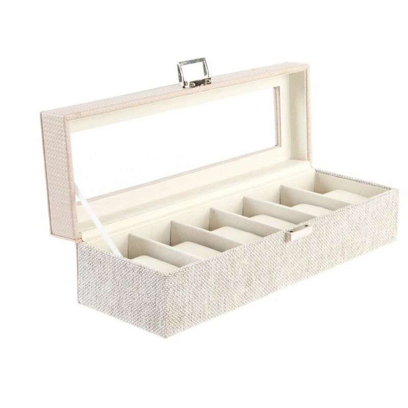 

Caja-joyero dkd home decor beige lino (33 x 11 x 9 cm) Rogal