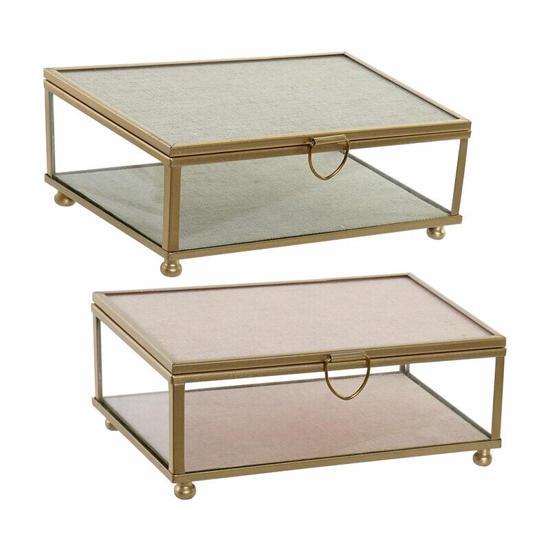 

BHD - Caja-Joyero DKD Home Decor Cristal Hierro (15 x 10 x 6 cm) (2 pcs)