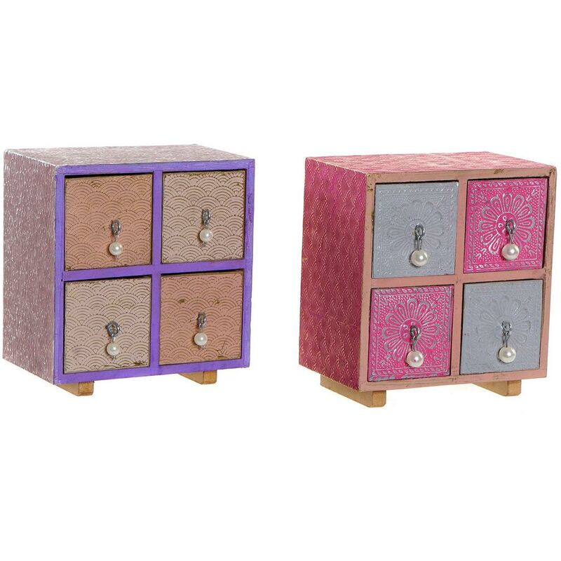 

Caja-Joyero DKD Home Decor Latón Madera de mango (2 pcs)