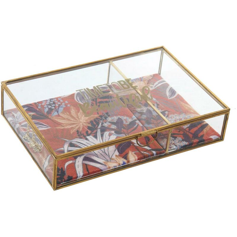 

Caja-joyero dkd home decor metal cristal boho (23 x 15 x 5 cm) Rogal