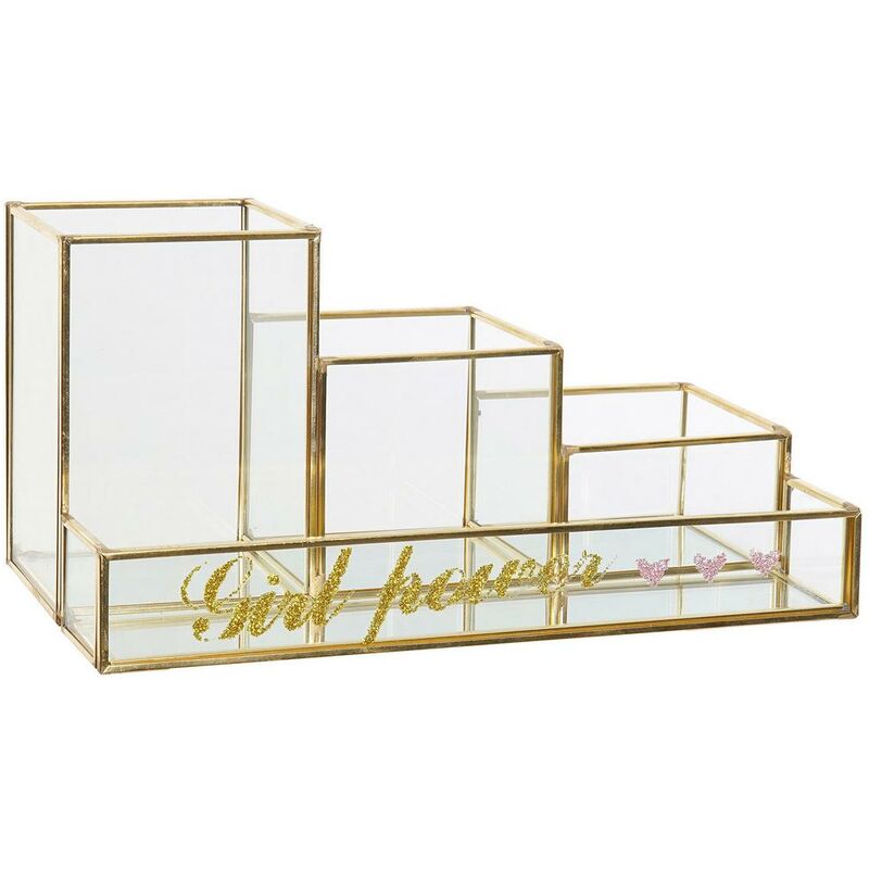 

Caja-joyero dkd home decor metal cristal chic (25.5 x 12 x 12 cm) Rogal