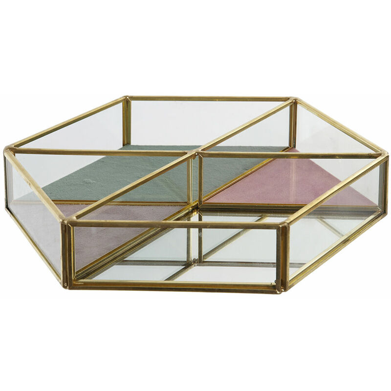 

Caja-joyero dkd home decor metal cristal moderno (23.5 x 20.5 x 4 cm) Rogal