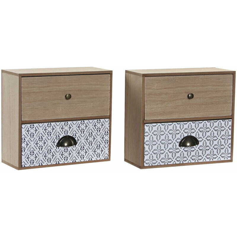 

Caja-Joyero DKD Home Decor Metal Mediterráneo Madera MDF (2 pcs) (22 x 9 x 20 cm)