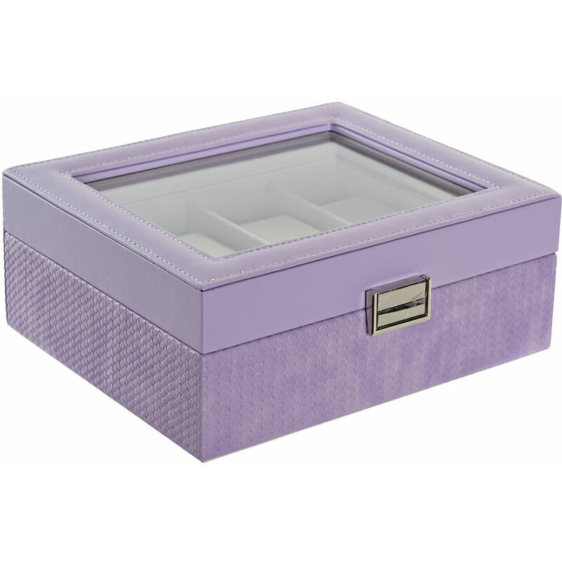 

Caja-Joyero DKD Home Decor Poliuretano Lila (23 x 20 x 9 cm)