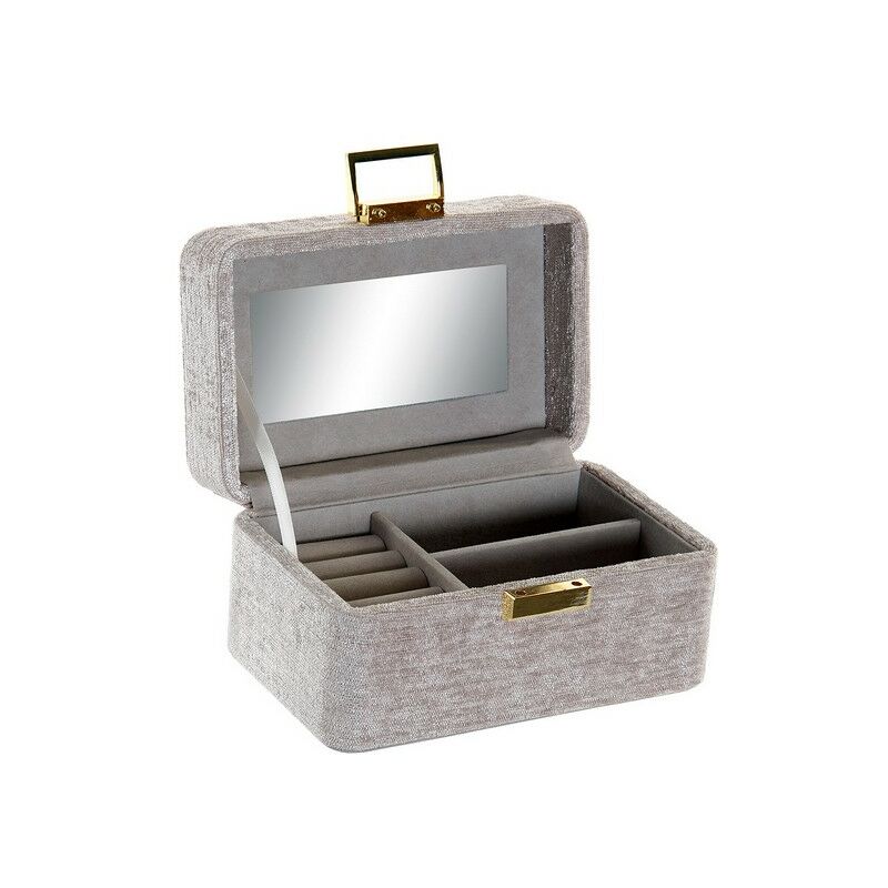 

Caja-Joyero DKD Home Decor Terciopelo Beige Poliéster (15 x 10 x 8 cm)