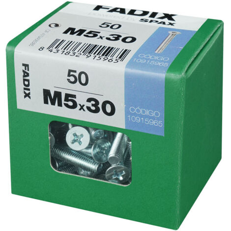 Caja l 50 unid. tornillo metrica cp m 5x30mm fadix