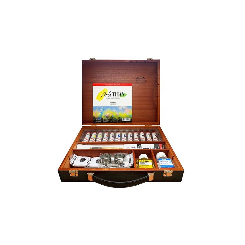 

CAJA MADERA OLEO TITAN 12x20 ML TUBOS