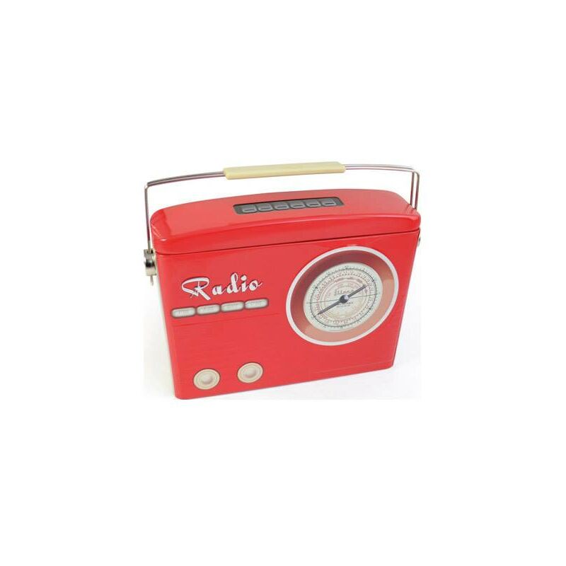 

Caja metalica radio roja