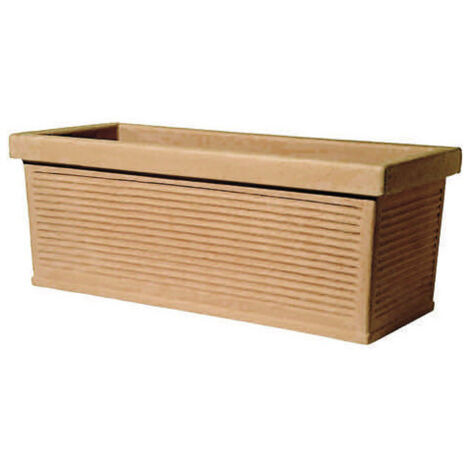 Caja Millerighe 93×42×37 en resina Impruneta para plantas de exterior – Telcom