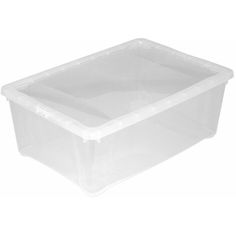 Cajas de Almacenaje Transparentes – Cajas Organizadoras de Plástico con  Tapa, Pack 4 uds (16L)