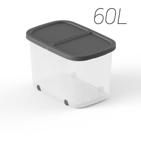 CAJA MULTIUSOS RUEDAS 59X39X38 CM 60L ANTRACITA