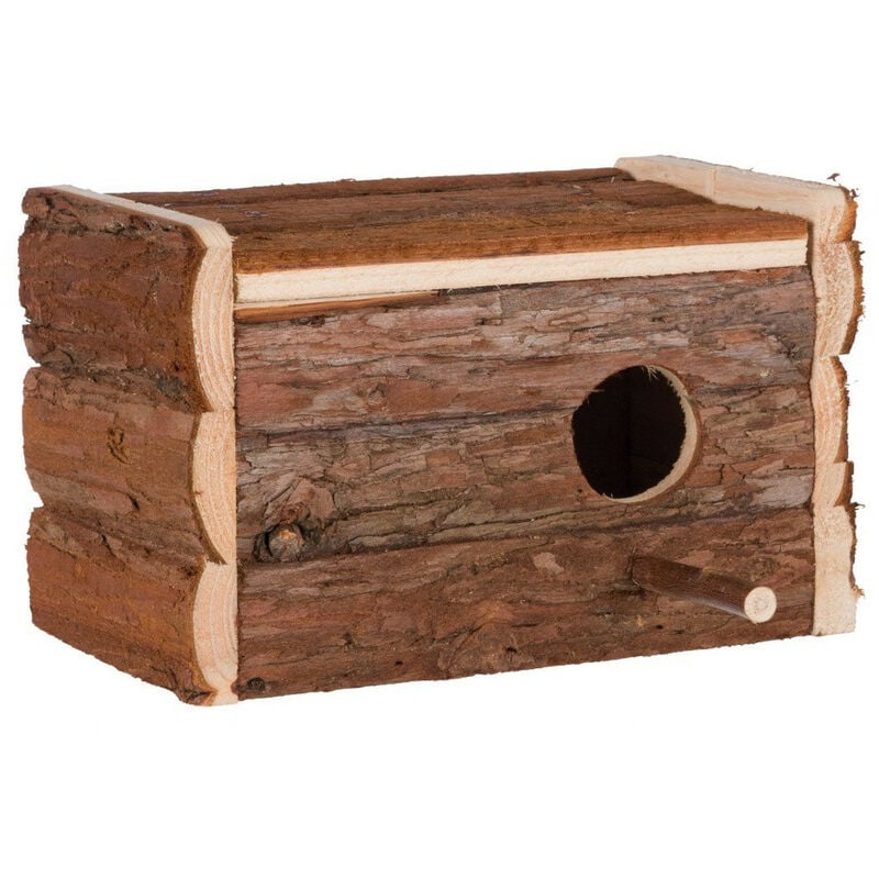 

Animallparadise - Caja nido de madera para periquitos 21 × 13 × 12 cm - ø 3,8 cm