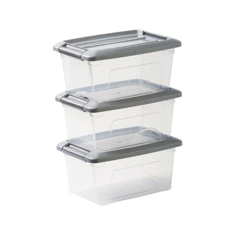 

Caja Organizadora Apilable New Top NTB-5 Transparente 5 l (3 pcs) (Reacondicionado A+)