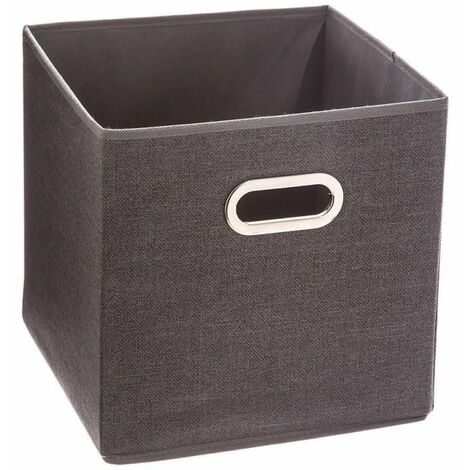 5FIVE Caja organizadora color gris oscuro para estanteria 31x31cm