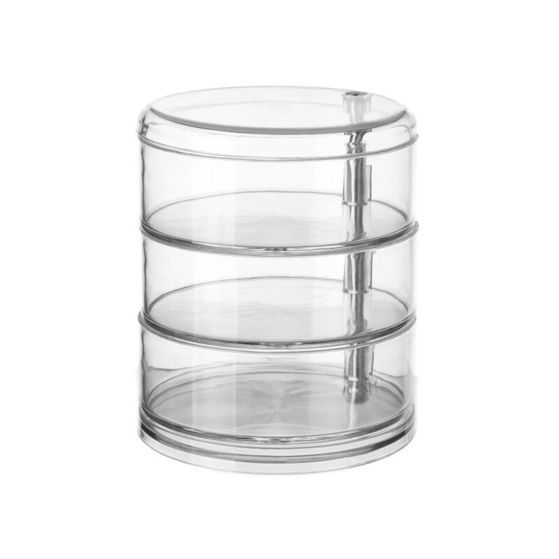 

Caja organizadora de plástico transparente de 13x11x11 cm