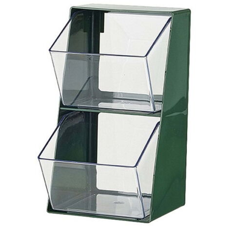 Caja organizadora para amantes del té: organizador de bolsitas de té de escritorio, apto para cápsulas de café, té con leche instantáneo y artículos para la sala de té de la oficina (verde).