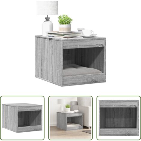 Caja para arenero -  Mueble arenero para gatos madera gris Sonoma 47x59x42 cm