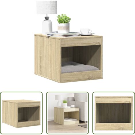 Caja para arenero -  Mueble arenero para gatos madera roble Sonoma 47x59x42 cm