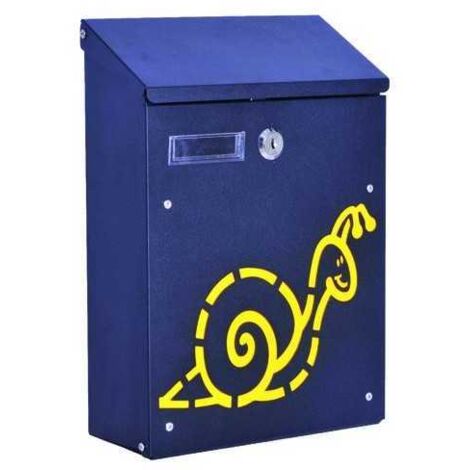 Caja para cartas Blinky Caracol acero negro 21x8,5x30H