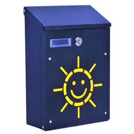 Caja para cartas Blinky Sole acero negro 21x8,5x30H