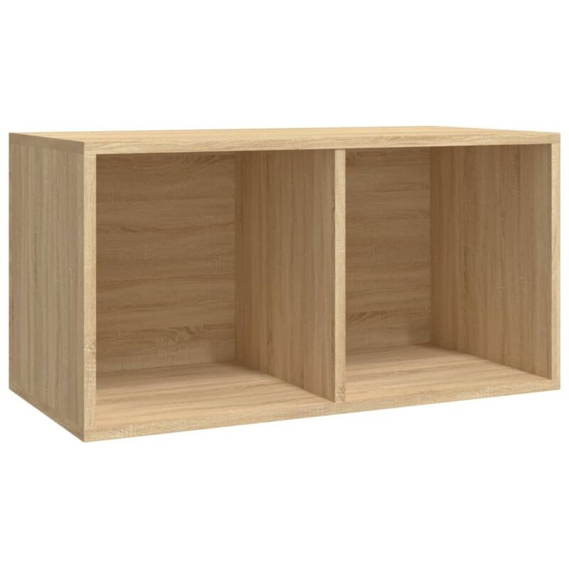 

vidaXL Caja para Discos de Vinilo Aglomerado Color Roble Sonoma - Marrón