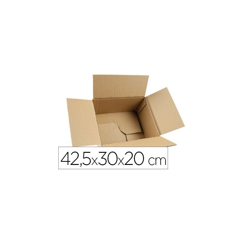 

Caja para embalar q-connect fondo automatico medidas 425x300x200 mm espesor carton 3 mm (pack de 5 uds.)