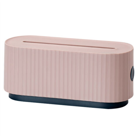 Caja para gestión de cables con tapa para soporte de teléfono, organizador de cables de escritorio, protector de regleta, cubierta de cables, organizador de cables para oficina en casa.