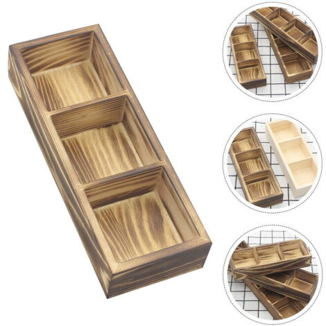 Caja para guardar bolsitas de té, armario para té de tres compartimentos, apto para encimeras de cocina.
