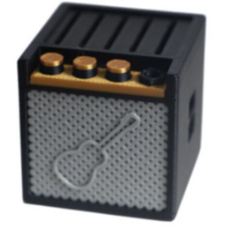 Caja para guardar púas de guitarra, accesorio decorativo de escritorio con forma de altavoz, regalo