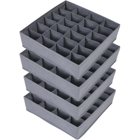 Caja para guardar ropa interior (juego de 4), caja para guardar calcetines, caja para guardar sujetadores de tela.