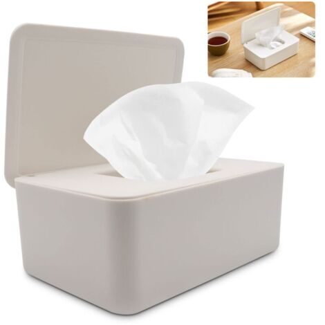 Caja para guardar toallitas húmedas de bebé – PVC sin BPA – Cierre hermético de goma para toallitas húmedas – Dimensiones: 19 x 11 x 7 cm