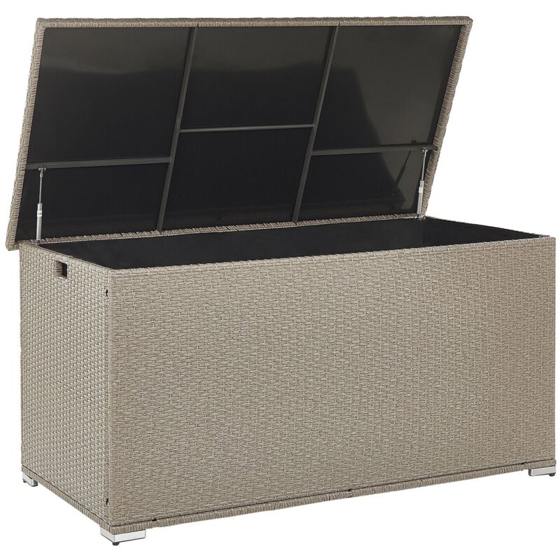 

Caja para jardín en ratán beige 155x75 cm MODENA