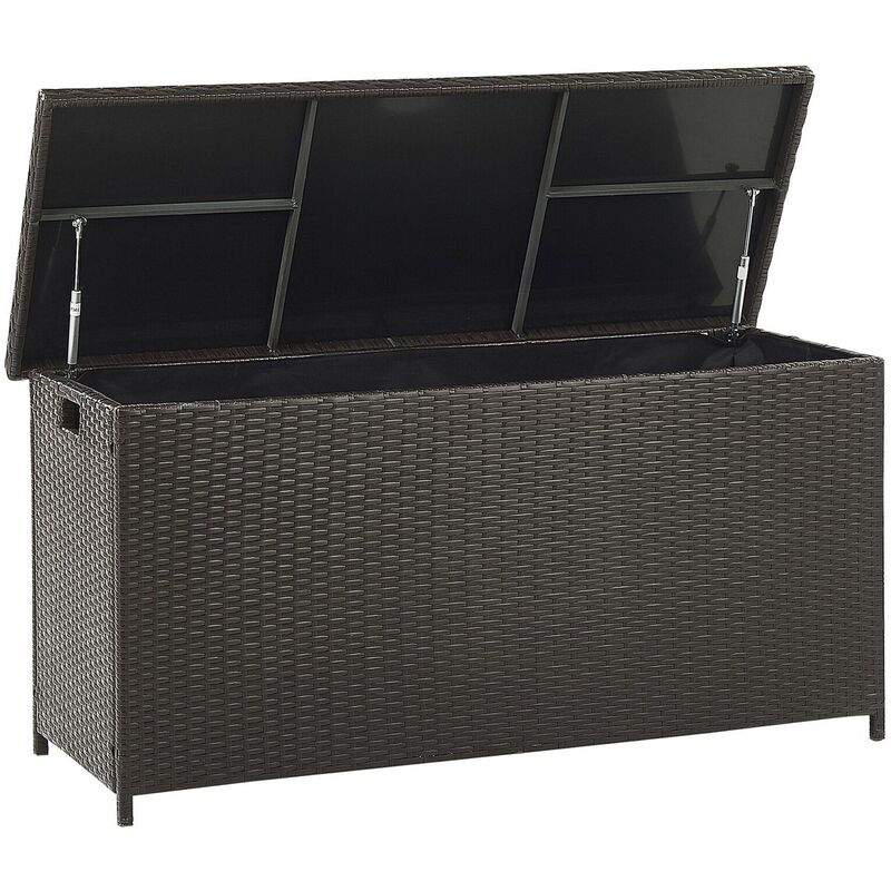 

Caja para jardín en ratán marrón 126x46 cm MODENA