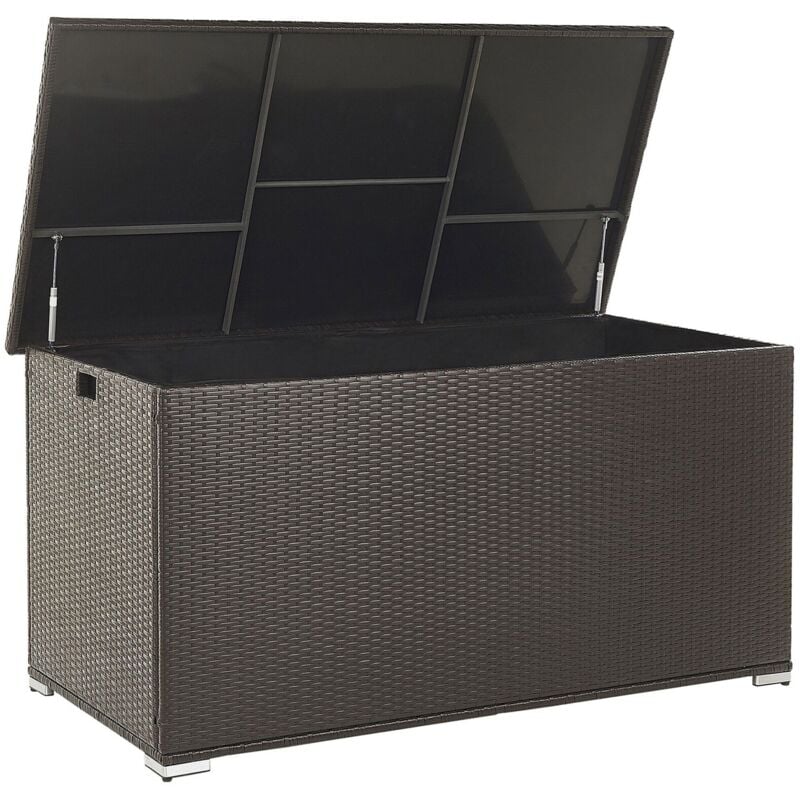 

Caja para jardín en ratán marrón 155x75 cm MODENA